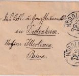 Bayern - 10 Pfg. Wappen Ganzsache/Brief Nördlingen - Dietenheim 1884