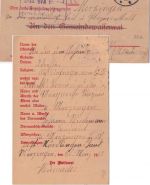 DR - Merzingen Nördlingen Land Landpost-Ra2 Karte n. Mainkofen 1933