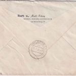 BRD/Postkrieg - 10 Pfg. Kriegsgefangene/Schwärzung u.a. Einschreibebrief 1953