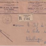 Marokko - Casablanca 1956 Postsache/Einschreiben n. Nördlingen