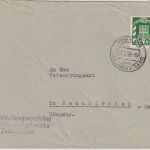 Saarland - 20 Fr. Dienst Dienstbrief 21-50g Nohfelden ü. Türkismühle 27.5.50