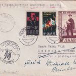 Saarland - Interflug Messeluftpost Leiziger Messe Zuleitungspost Saarbücken 1955