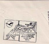 Saarland/OPD - DDR-Lufthansa Erstflug Berlin/Barth Zuleitungspost 1957