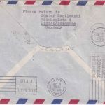 Saarland Lufthansa Erstflug Hamburg/Chicago Zuleitungspost Lupo-Drucksache 1956