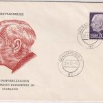 Saarland/OPD - 200 (Fr.) Heuss Schmuck-FDC EST Saarbrücken 2 - 25.5.57