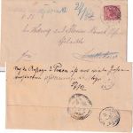 DR - 10 Pfg. K/A Dienstbrief KOS Schildberg (Bz. Posen) 26.2.94 Retoruvermerk