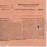 DR - Wartbrücken/Warthbrücken Dringend-Paketkarte n. Trier 17.6.43