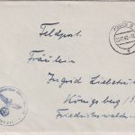 DR - Posen 9 22.11.42 Feldpostbrief n. Königsberg Opr. - mit Inhalt