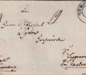 Preussen - Tempelburg 3/2 K2 Fahrpost-Geldbrief n. Zippnow b. Jastrow 1852