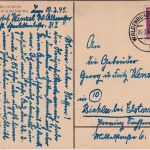 DR - Waldenburg (Schles.) 9.2.45 6 Pfg. AH AK Schloss Waldenburg n. Biehla