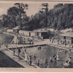 Schlesien - Dittersbach (Kr. Waldenburg) Freibad sw-AK ungebraucht ca. 1935