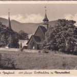 Schlesien - Reimswaldau Dorfkirche sw-AK ungebraucht ca. 1935