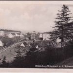 Schlesien - Waldenburg-Dittersbach Ortsansicht sw-Foto-AK ungebraucht ca. 1935