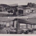 Schlesien - Großhain b. Waldenburg Cafe Hillmer sw-Mehrbild-AK ca. 1935