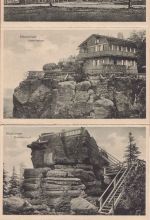 Schlesien - Heuscheuer Leporello mit 10 sw-Ansichtskarten ca. 1930