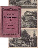 Schlesien - Heuscheuer Leporello mit 10 sw-Ansichtskarten ca. 1930