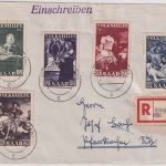 Saarland - Volkshilfe 1951 Satzbrief/Einschreibebrief Illingen Pfarrkirchen 1951