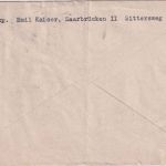 Saarland - 2x20+2x4 Fr. Luftpostbrief n. USA Saarbrücken Philadelphia 18.5.48 R!