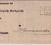 Preussen - Neuenburg i. Westpreussen 7.12.66 R3 Insinuationsdokument