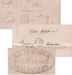 Württemberg - Sulzbach a/M Postablage Neulautern Dienstbrief n. Spiegelberg 1869