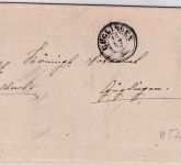 Württemberg - Güglingen Postablage Zaberfeld Dienstbrief n. Güglingen 1872