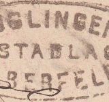 Württemberg - Güglingen Postablage Zaberfeld Dienstbrief n. Güglingen 1872