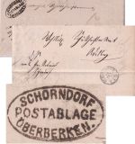 Württemberg - Schorndorf Postablage Oberberken Dienstbrief n. Oberberken 1871