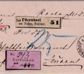 Württemberg - Oberndorf a. Neckar 29. OCTBR. 82 Hufeisenstempel Nachnahmebrief