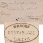 Württemberg/Bayern - Wangen Postablage Eglofs Dienstbrief n. Heimenkirch 1867