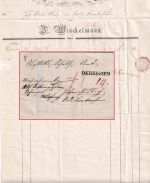 Württemberg - Oehringen L1 Nachnahmebrief n. Häfnerhaslach 1854