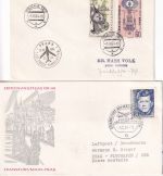 BRD/CSSR - CSA Erstflug Prag Frankfurt a/M u. retour 2 Belege 1.12.64