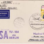 DDR - CSA Erstflug Berlin/Ost Helsinki Luftpostkarte 4.12.64
