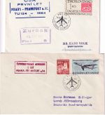 CSSR - CSA Erstflug Prag Frankfurt a/M. 15.12.64 2 Luftpostbriefe