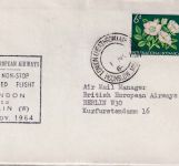 England - BEA Erstflug London Berlin 1.11.64 Luftpostbrief