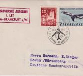 CSSR - CSA Erstflug Prag Frankfurt a/M. 15.12.64 Luftpostbrief