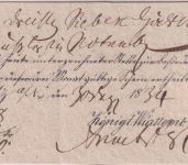 Württemberg - Sulz 1834 Fahrpost-Aufgabeschein Geldsendung n. Rotenburg
