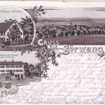 Bayern - Börwang T. Haldenwang Posthilfstellen-Ra3 sw-Mehrbildlitho 1906