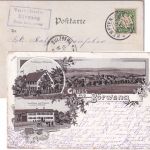 Bayern - Börwang T. Haldenwang Posthilfstellen-Ra3 sw-Mehrbildlitho 1906