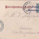 Österreich/Bayern - Postablage Walserschanz (Vorarlbg.) L2 Karte Oberstdorf 1901