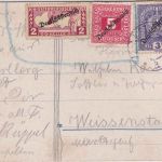 Österreich - Eil-/Porto-/Freimarken Mischfrankatur Karte Riezlern Okt. 1919