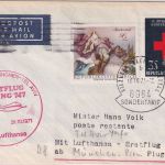 Österreich - LH-Erstflug München Tel Aviv Zuleitungspost Kleinwalstertal ! 1971