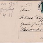 Bayern - K.B. Bahnpost Röthenbach/Scheidegg Karte/Todesanzeige Lindenberg 1914