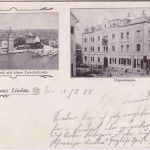 Bayern - Lindau Hotel Helvetia u. Dependance sw-Mehrbild-AK gelaufen 1900