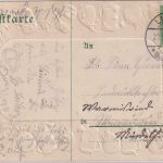 Bayern - Lindau Hafen Bier/Radi-Gesichter farb. Passepartout-AK gelaufen 1926