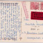 DDR - 2x30 Pfg. 5-Jahresplan Eilkarte Dresden - Mannheim 9.7.61