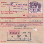 DDR - 40 Pfg. Aufbau u.a. Einzahlungsauftrag (2.400 M.) Karl-Marx-Stadt 2.7.84