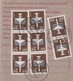 DDR - 10x3 M. Flugpost Einzahlungsbeleg Riesa 13.2.87