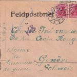DR - 2x10 Pfg. Germania Brief i.d.SCHWEIZ/Rotes Kreuz Wilhelmshaven 16.2.15