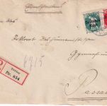 DR-Infla - 50+60 Pfg. By-Abschied/DR Einschreibebrief >20g Tittling 27.8.20