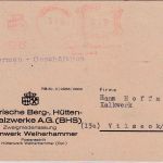 All.Bes. - Weiherhammer 4.3.47 12 Pfg. zarter AFS "BHS" Karte n. Vilseck